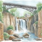 Draw Paterson Great Falls (Bridge): Reference Photo, Sketch & Watercolor